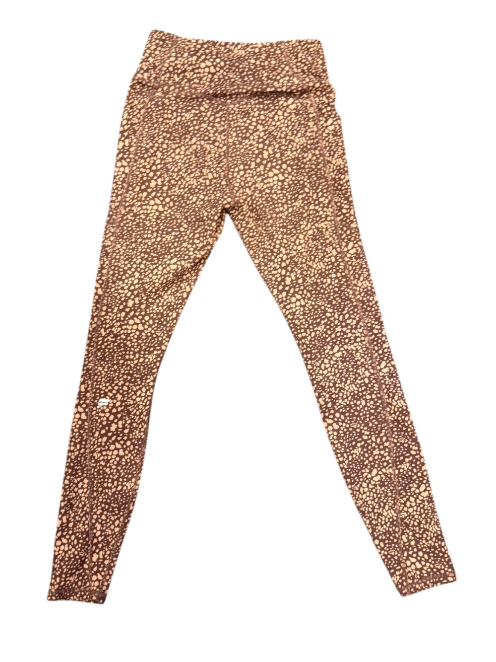 Fabletics Brown and Cream Speckled Women's PureLuxe Leggings - Picture 2 of 4